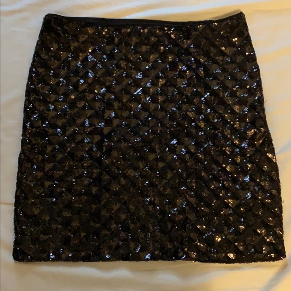 Banana Republic Black Sequin Pencil Skirt